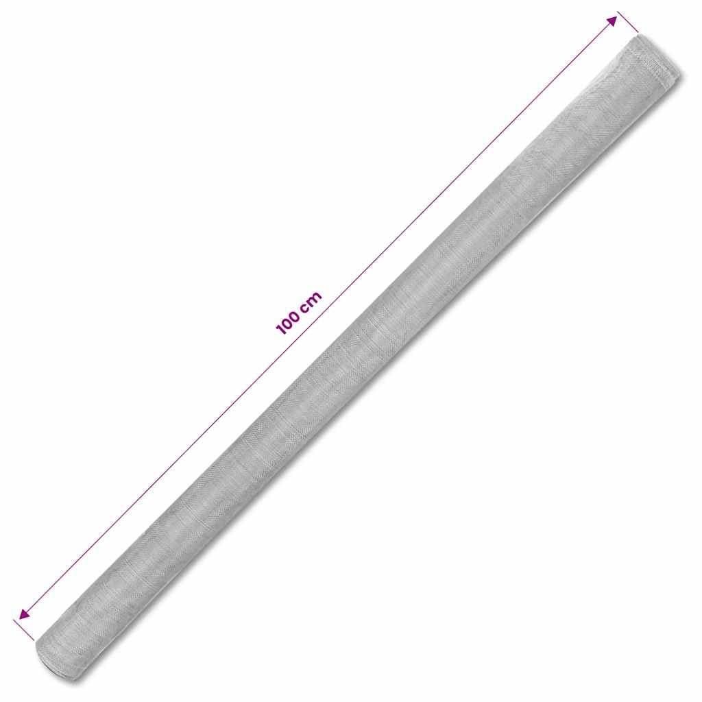 Aluminum Mesh Screen 39.4x196.9 Inches Silver P989