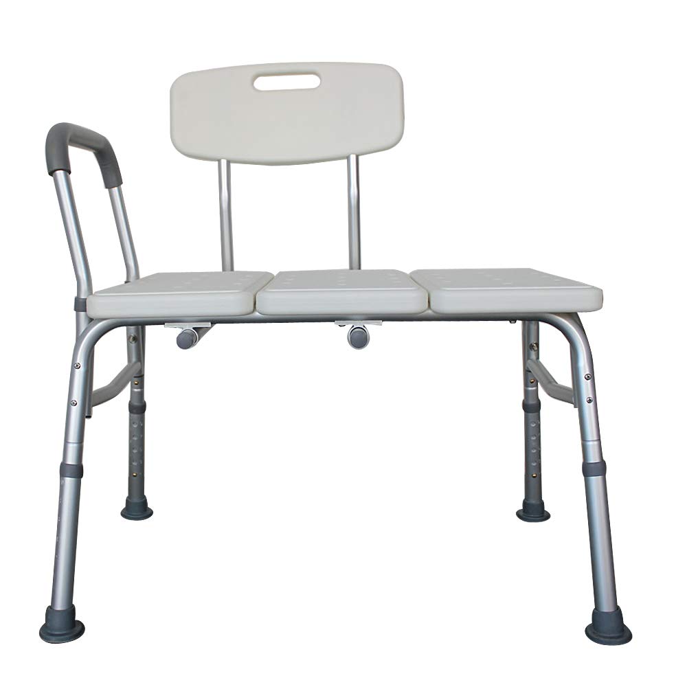 Adjustable Transfer Bench with Back & Arm H489
