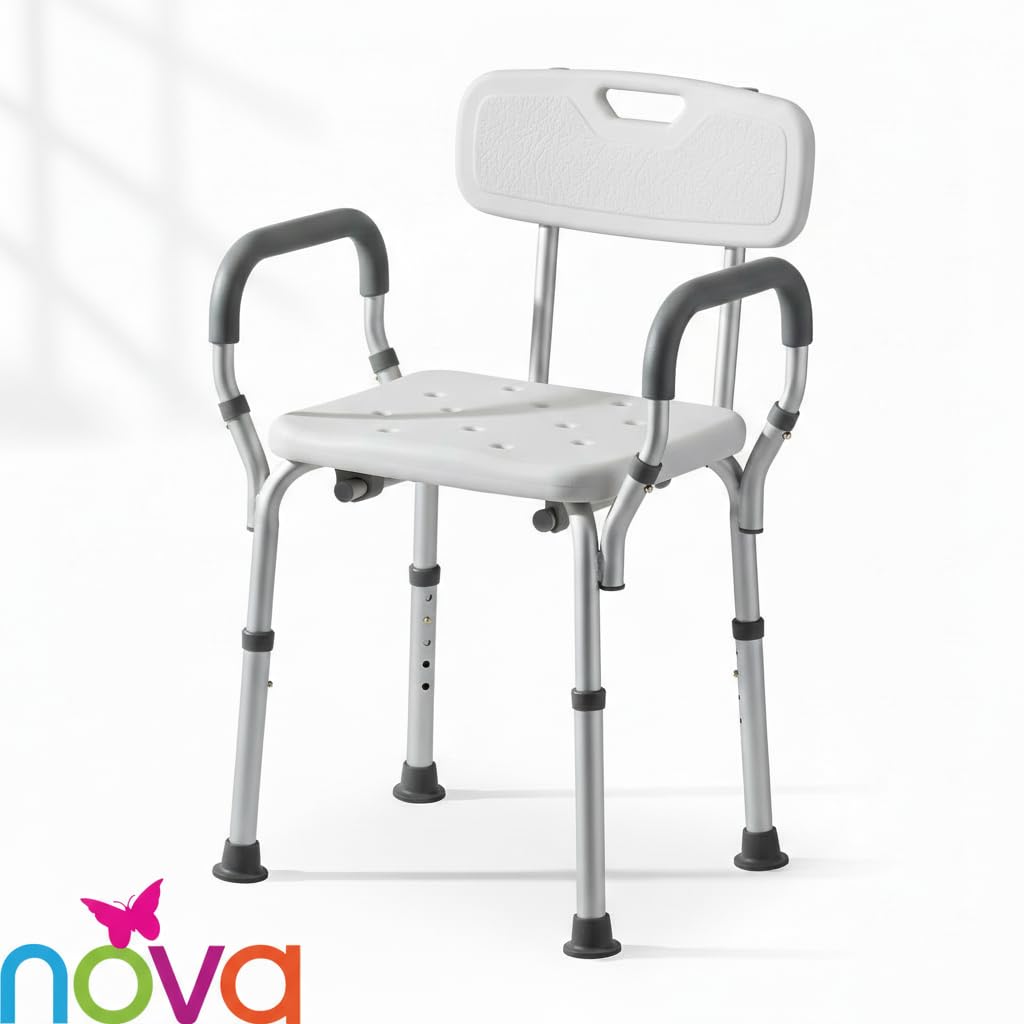 Bath Seat with Removable Arms & Back, 300 lb Capacity, Adjustable Height P864787
