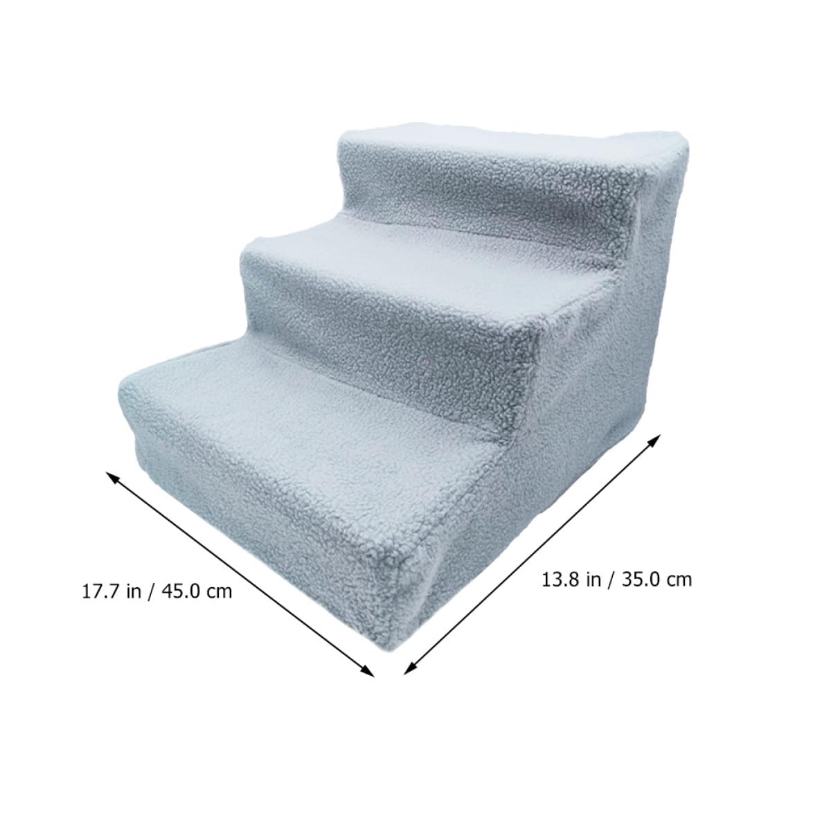 Non-Slip Gray Pet Ladder and Dog Steps B1344