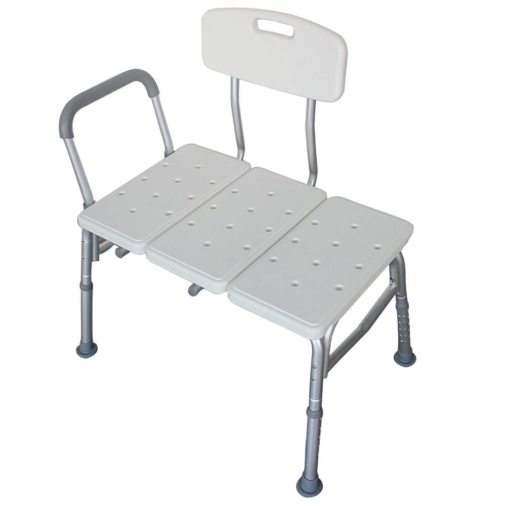 Adjustable Transfer Bench with Back & Arm H489