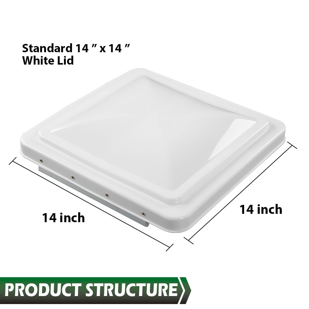 White 14" x 14" Roof Vent Cover J357900