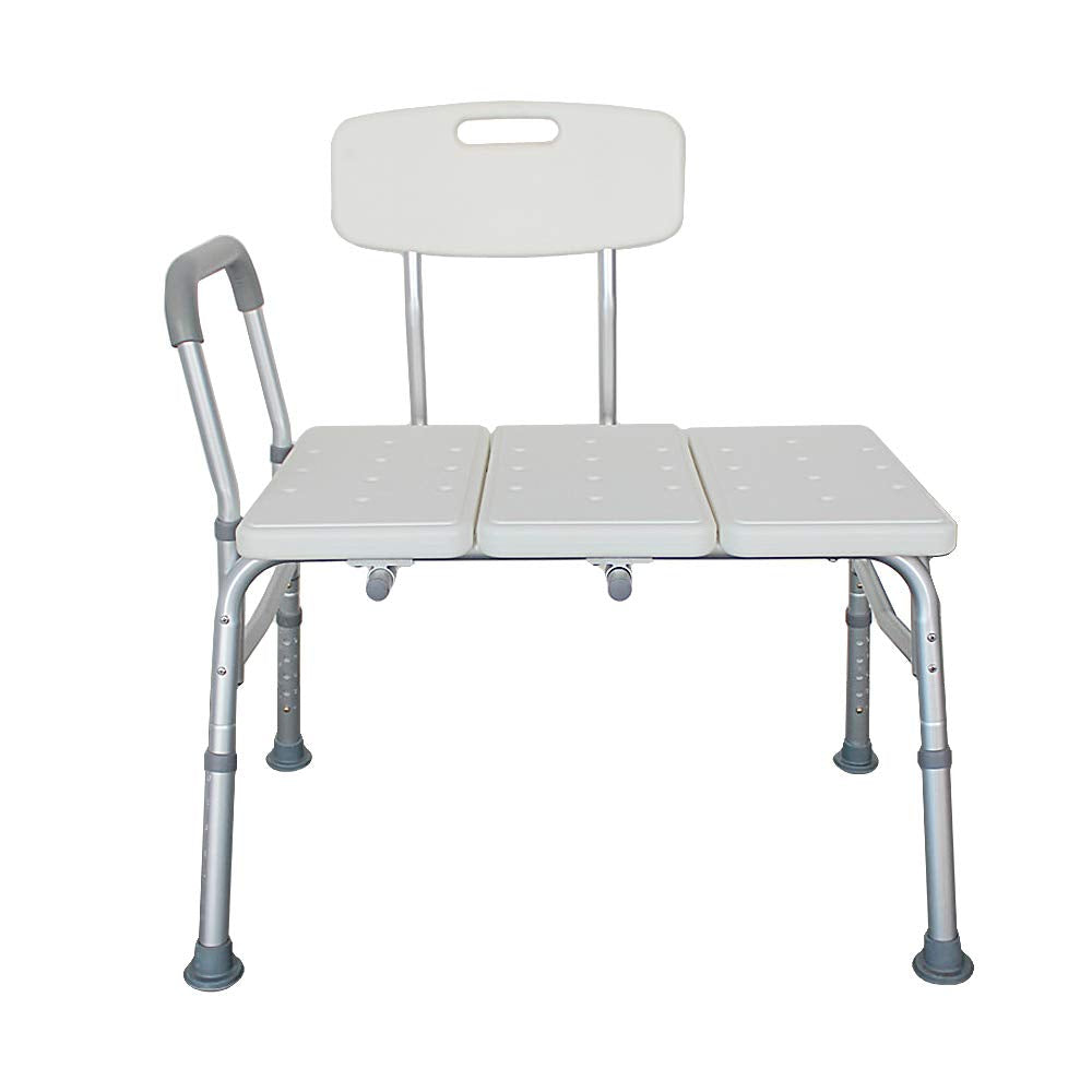 Adjustable Transfer Bench with Back & Arm H489