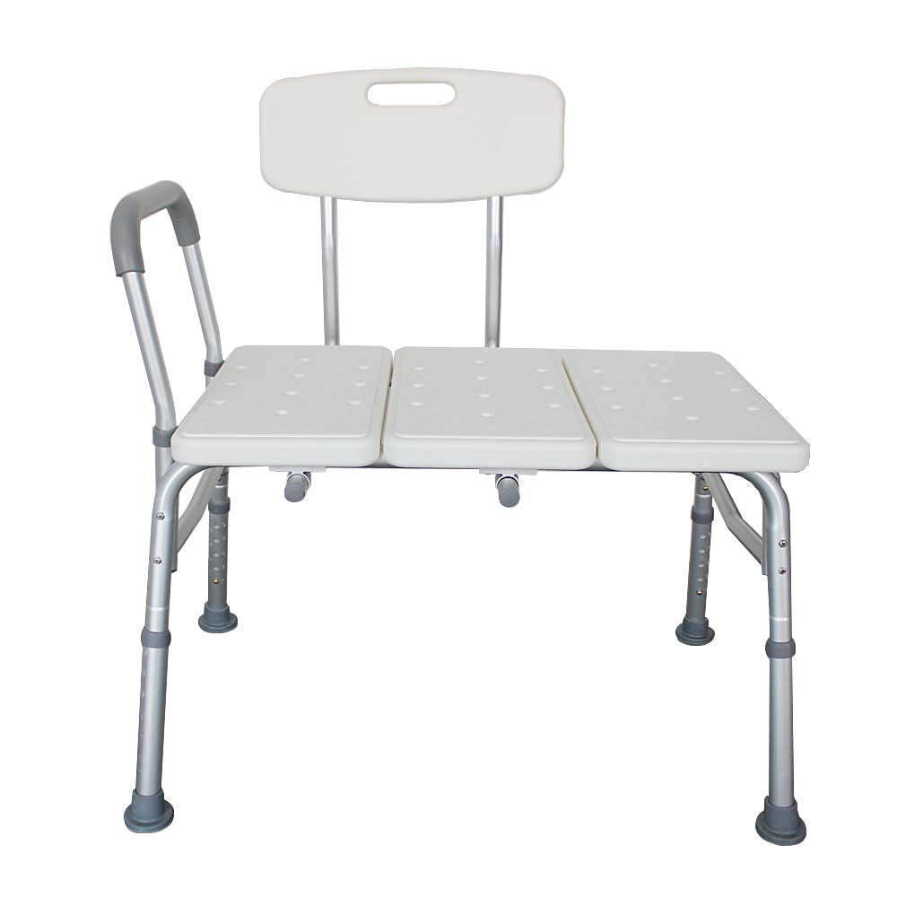 Adjustable Transfer Bench with Back & Arm H489