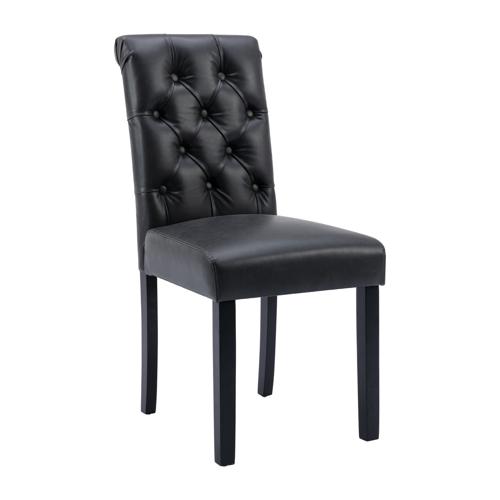 Black PU Leather Upholstered Dining Chairs Set of 4 Y235002