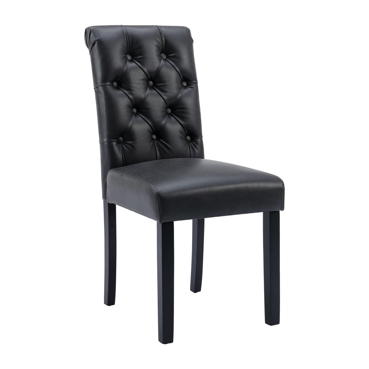 Black PU Leather Upholstered Dining Chairs Set of 4 Y235002