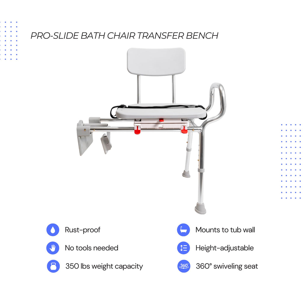 Sliding Tub Transfer Bench with Swivel Seat E3877
