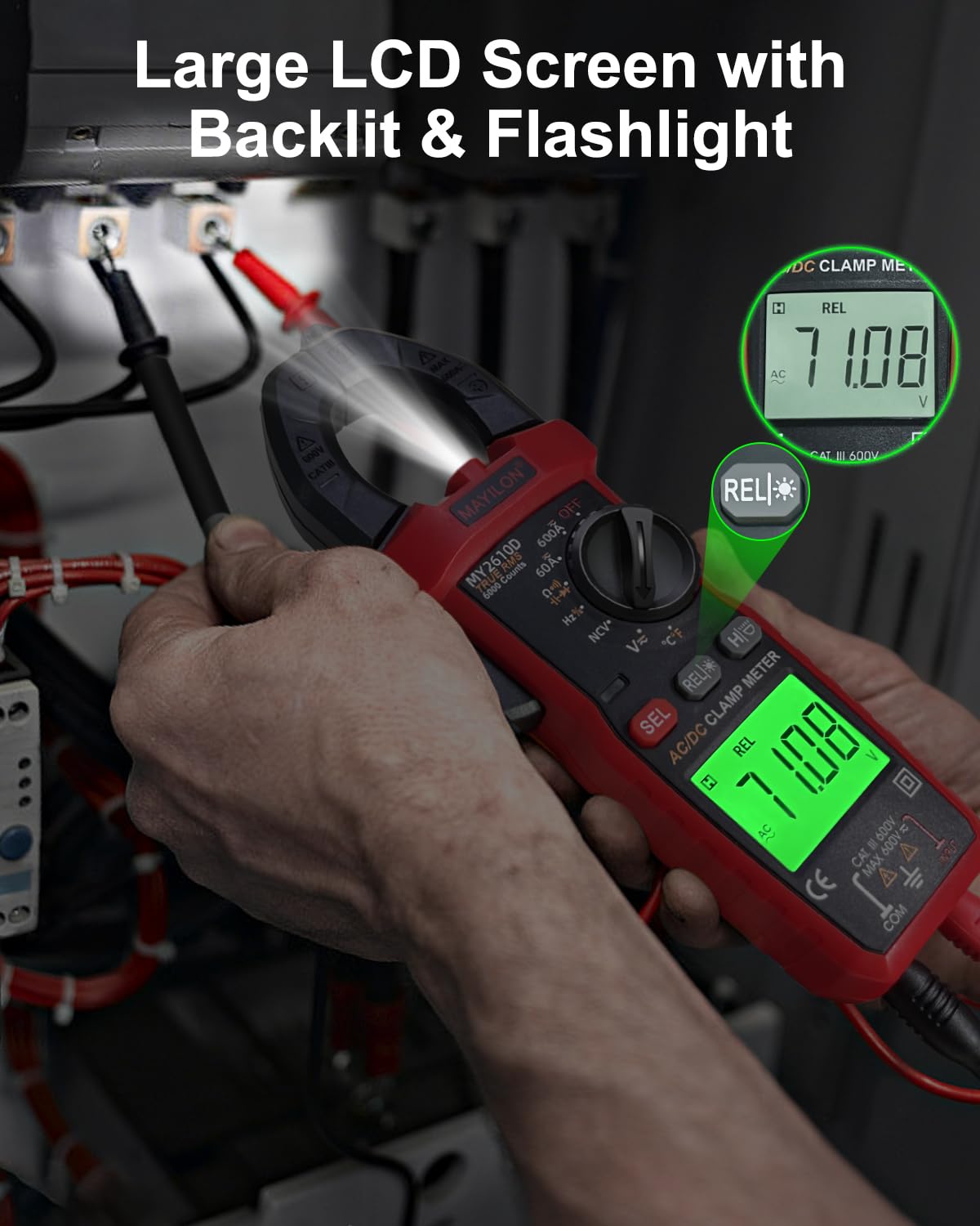Digital Clamp Meter TRMS 6000 Counts C9690