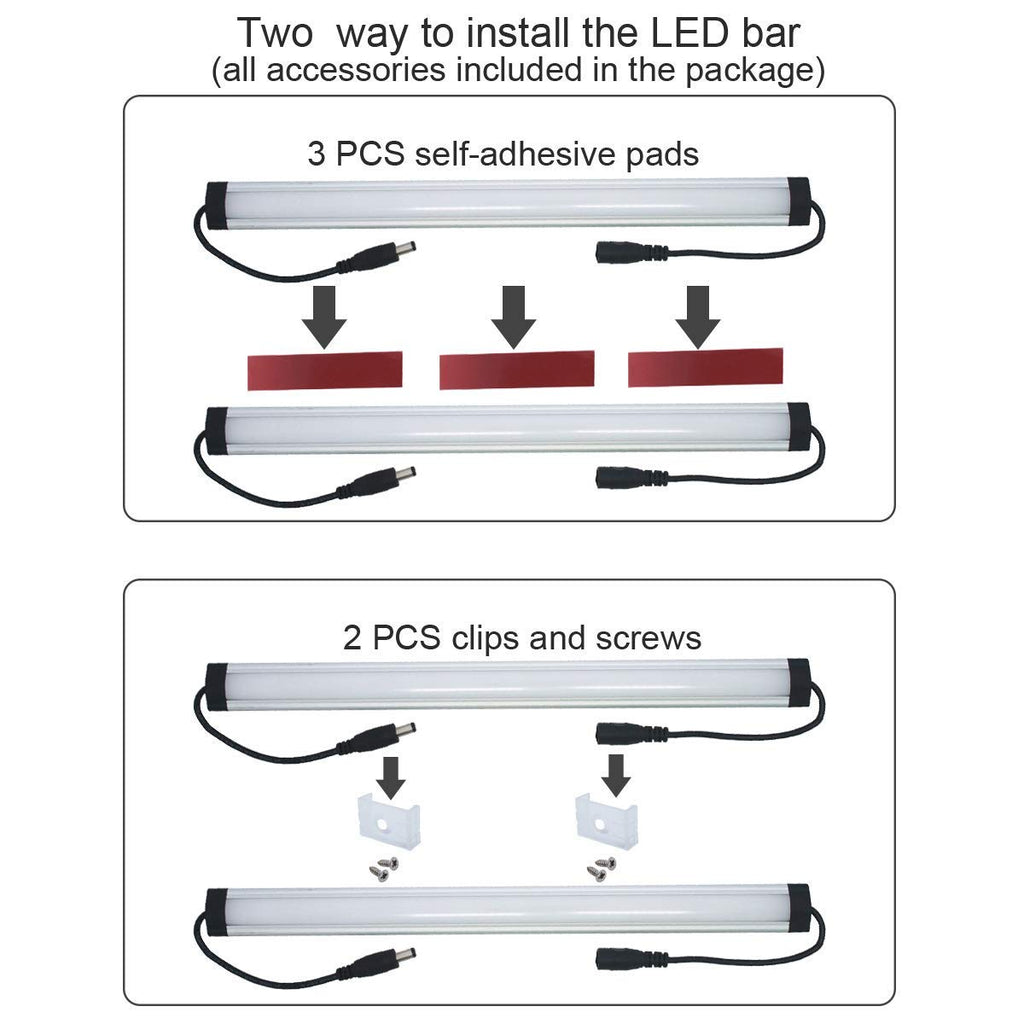 Under Cabinet LED Lighting Kit, 6 PCS 12 Inches Light Bars, Daylight White A16928