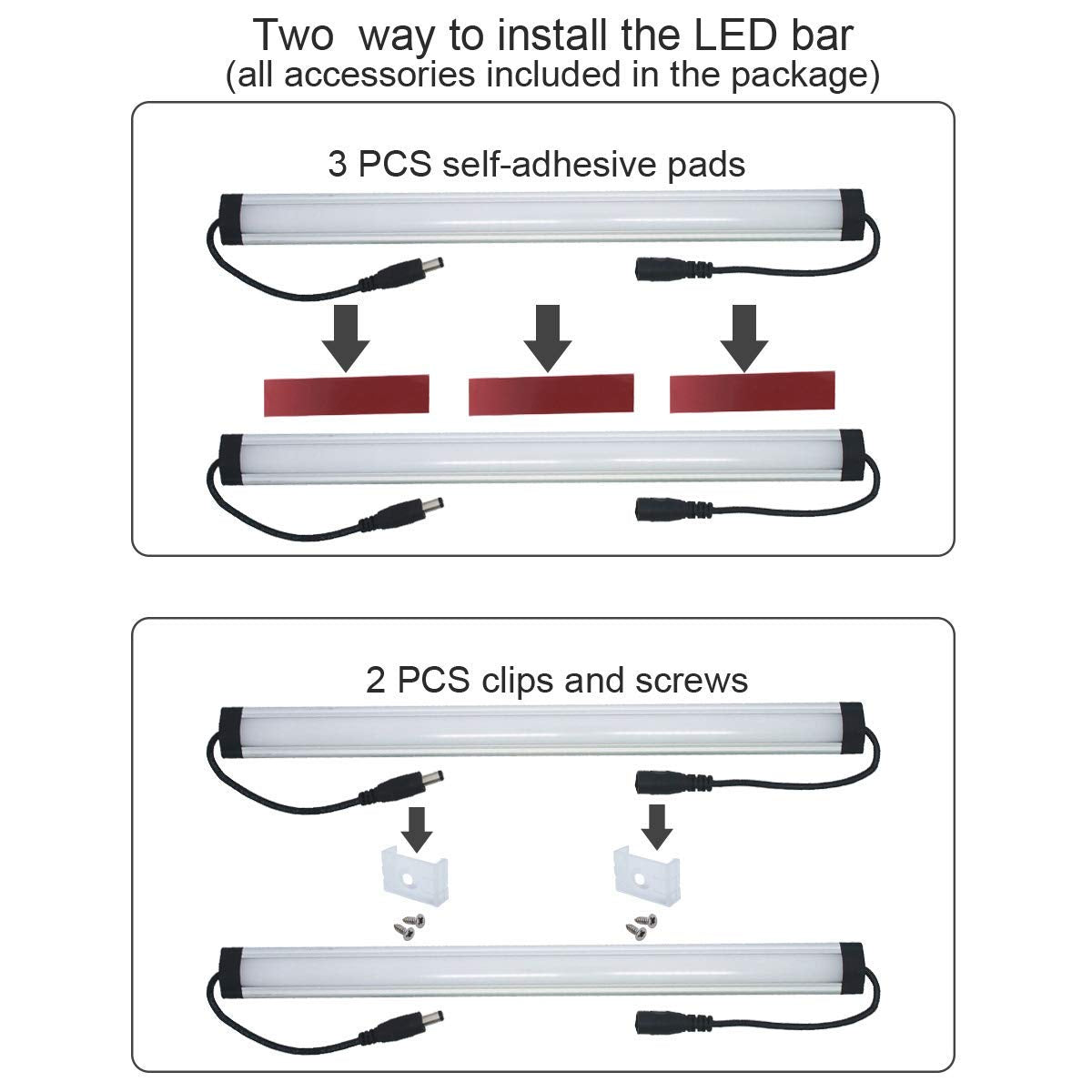 Under Cabinet LED Lighting Kit, 6 PCS 12 Inches Light Bars, Daylight White A16928