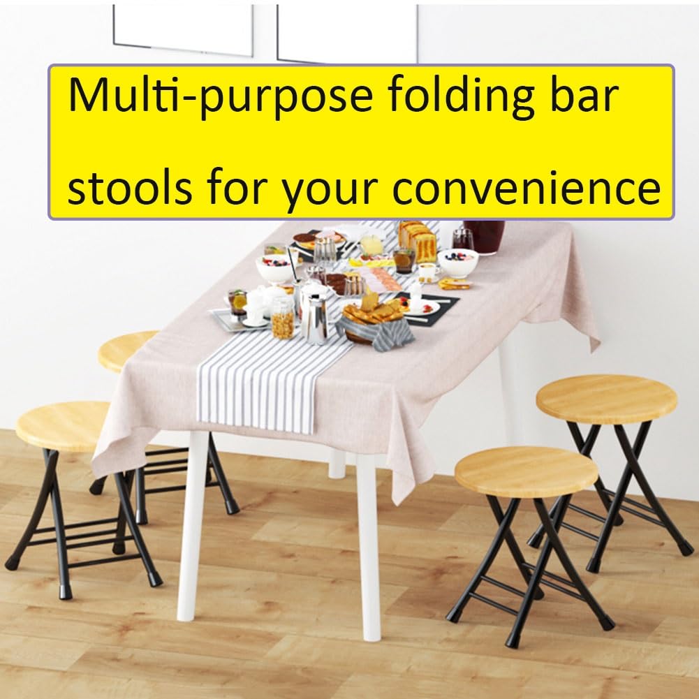 18 Inch Black Foldable Stool 220lbs Capacity B7104