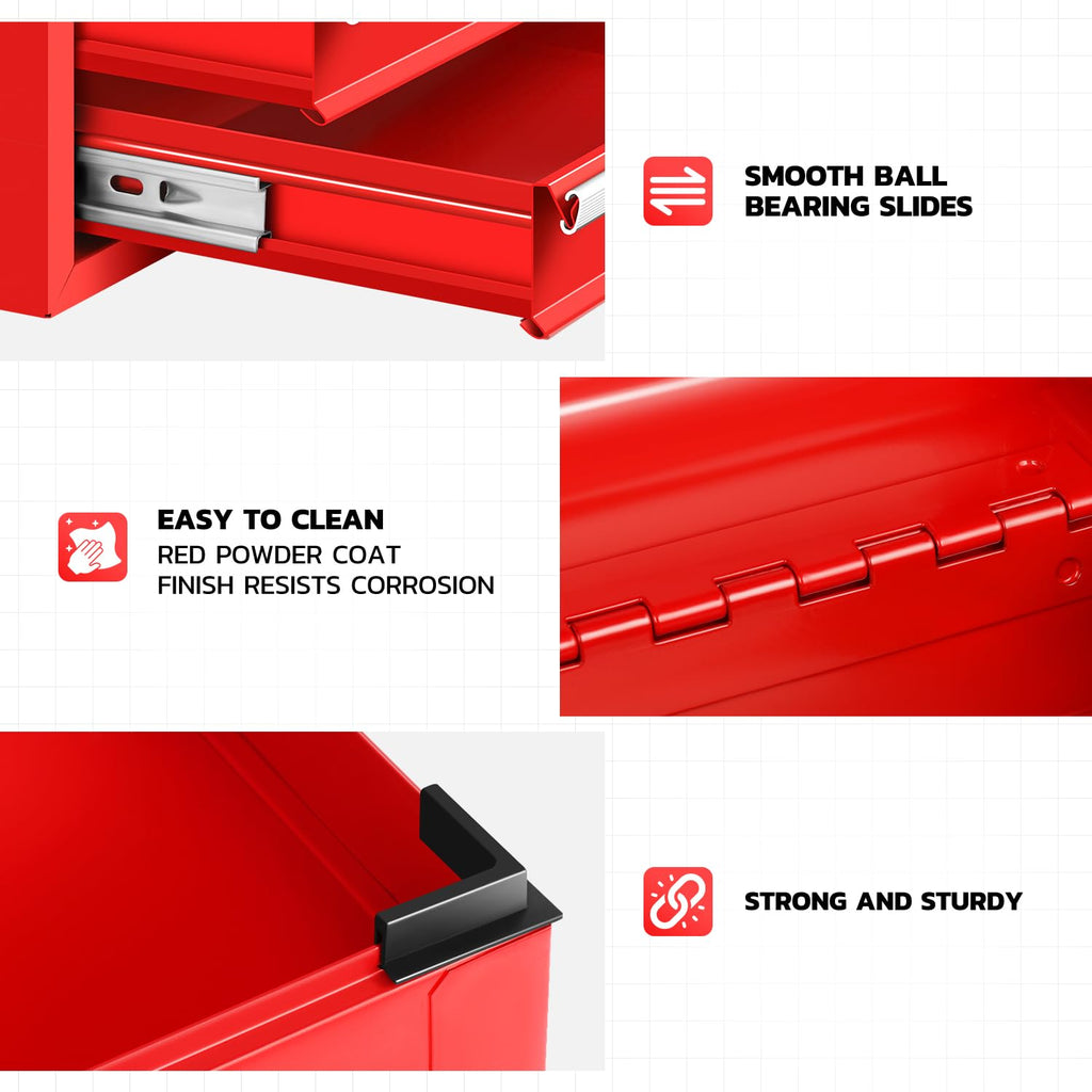 14 Inch Steel Portable Tool Box 2 Drawer Z34429