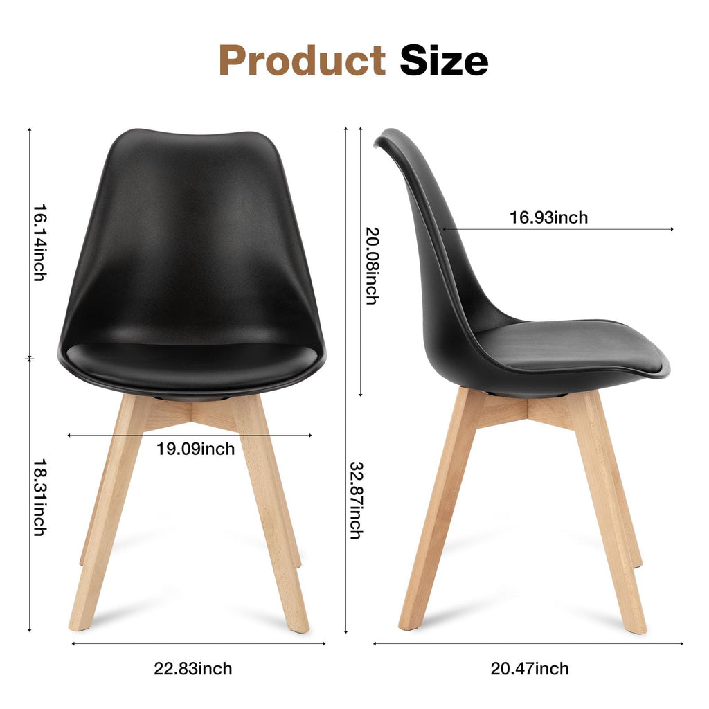 Dining Chairs Set of 4 PU Leather O988381