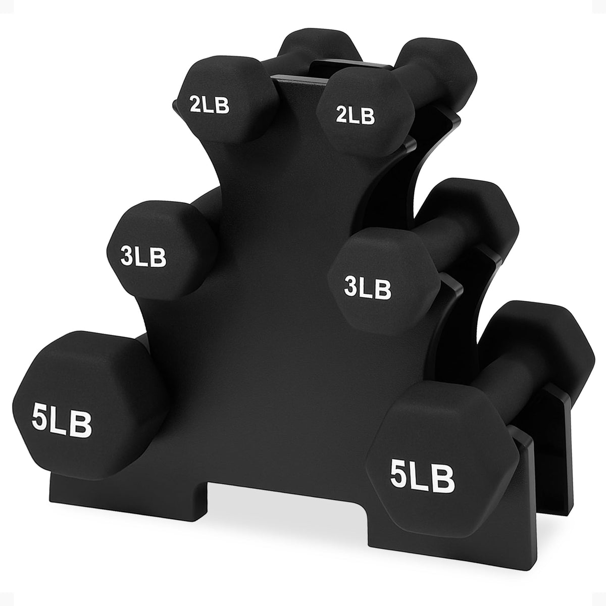 Neoprene Dumbbell Set with Rack W899030