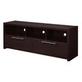 Espresso TV Stand with Storage Cabinets & Shelves T823553