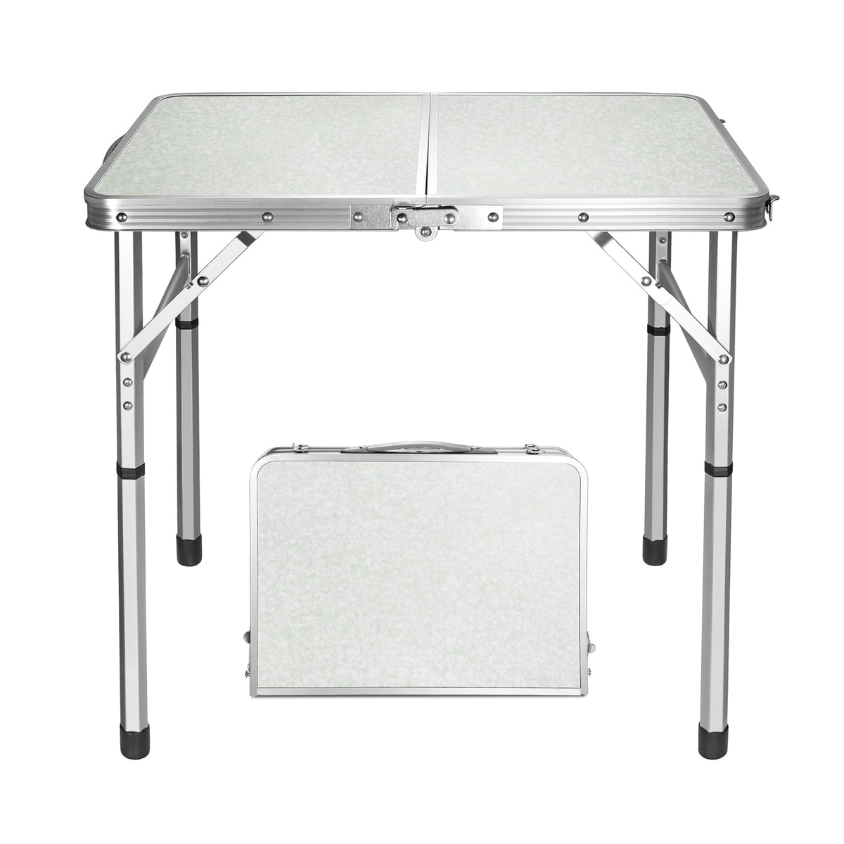 Folding Camping Table with Adjustable Legs J258883