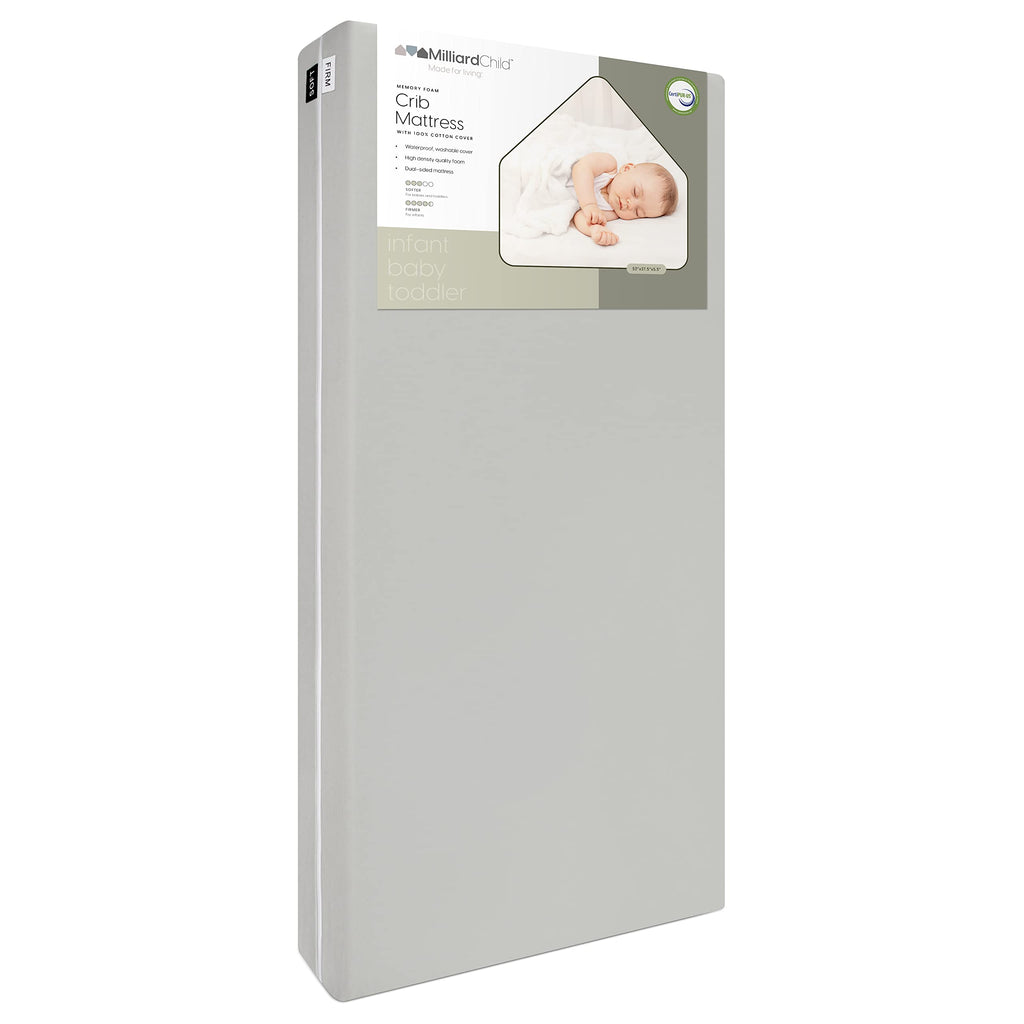 Memory Foam Crib Mattress, 100% Cotton Cover A760532