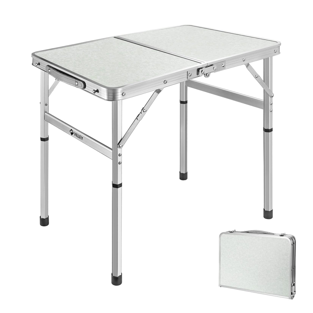 Folding Camping Table with Adjustable Legs J258883