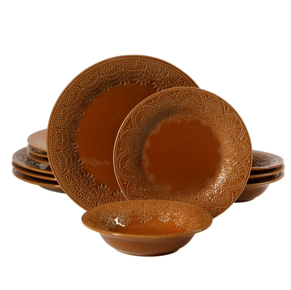 12-Piece Ceramic Dinnerware Set W2238