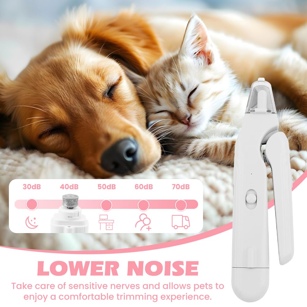 2 in 1 Cat Dog Nail Clippers & Grinder with LED Light Y826698