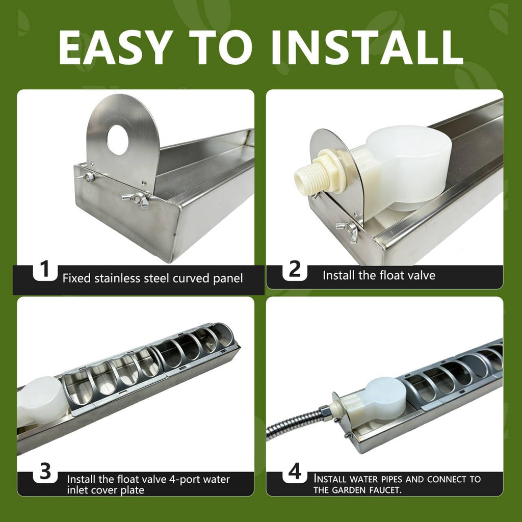 Automatic Stainless Steel Poultry Waterer M89031