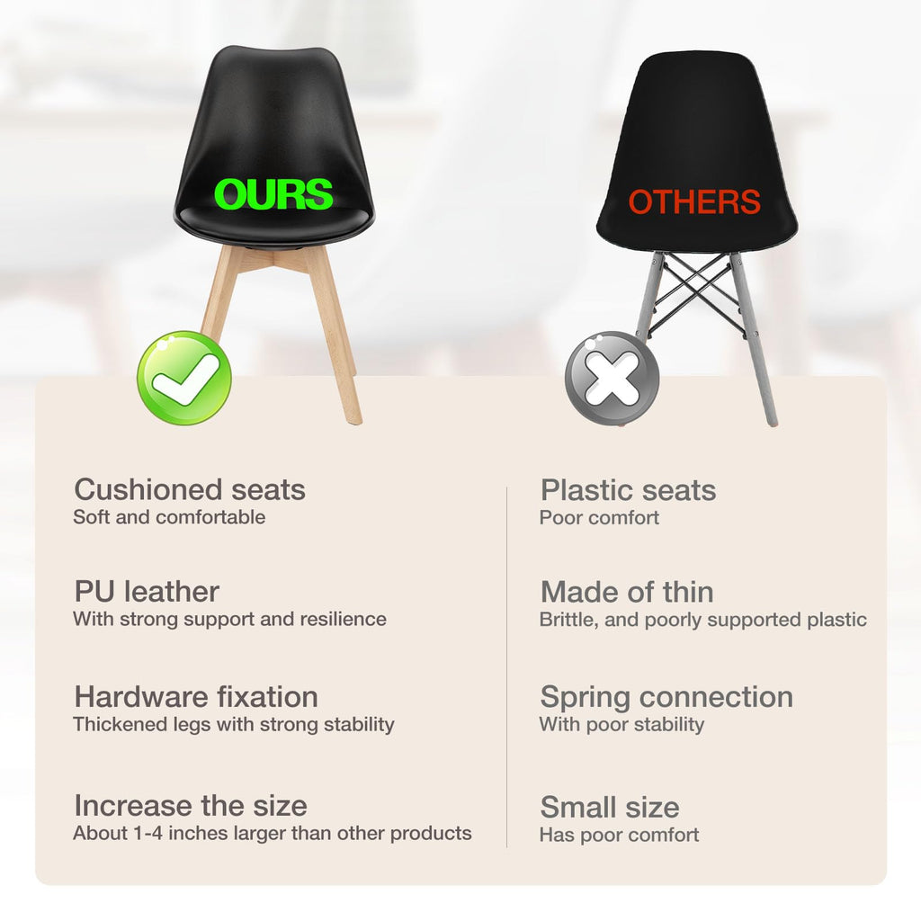 Dining Chairs Set of 4 PU Leather O988381