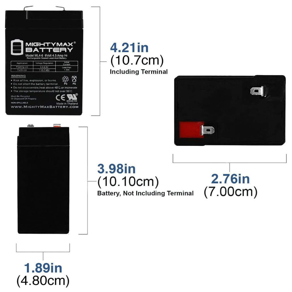 6V 4.5AH Battery 2 Pack Z315