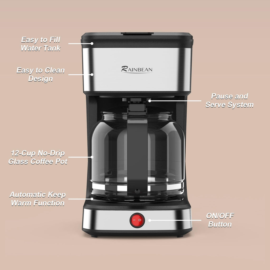 12-Cup Drip Coffee Maker with Glass Carafe P3459