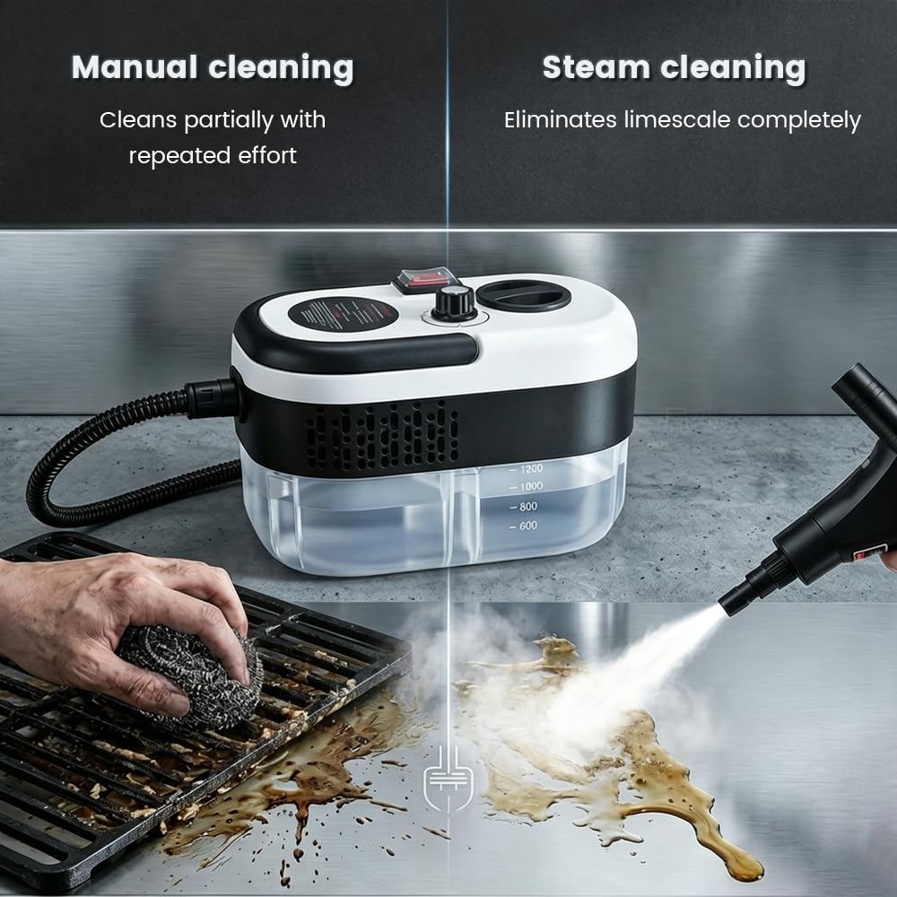 1.5L Handheld Steam Cleaner with 9pcs Accessories X482