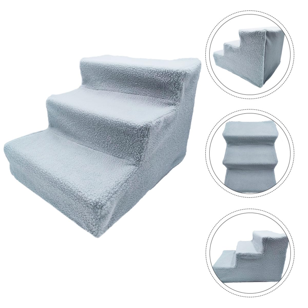 Non-Slip Gray Pet Ladder and Dog Steps B1344