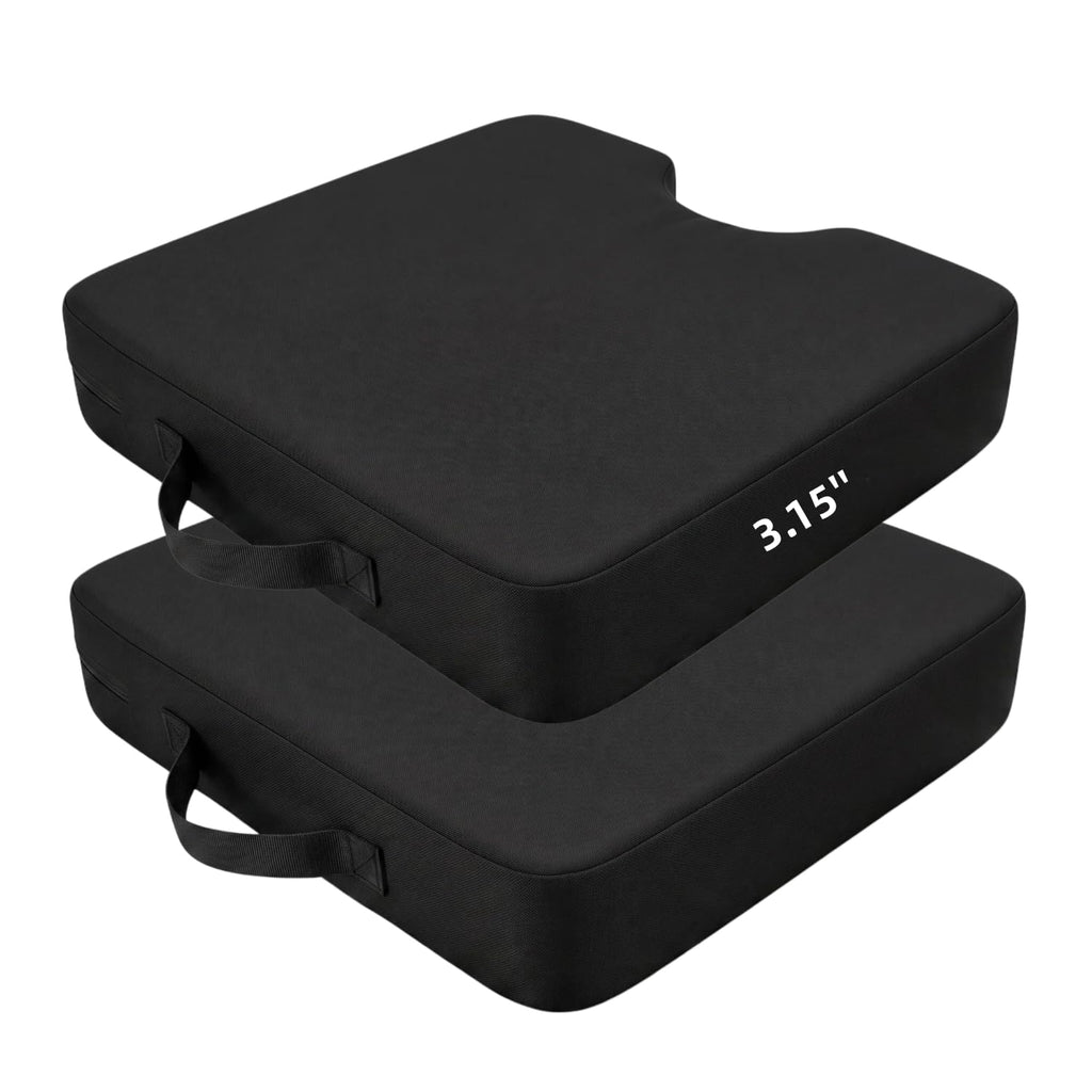 2 Pack Extra Thick Portable Bleacher Seat Cushions with Handle A81168