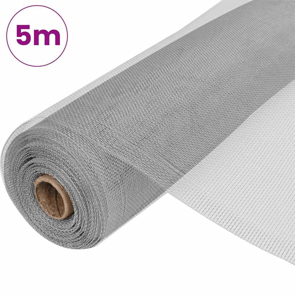 Aluminum Mesh Screen 39.4x196.9 Inches Silver P989