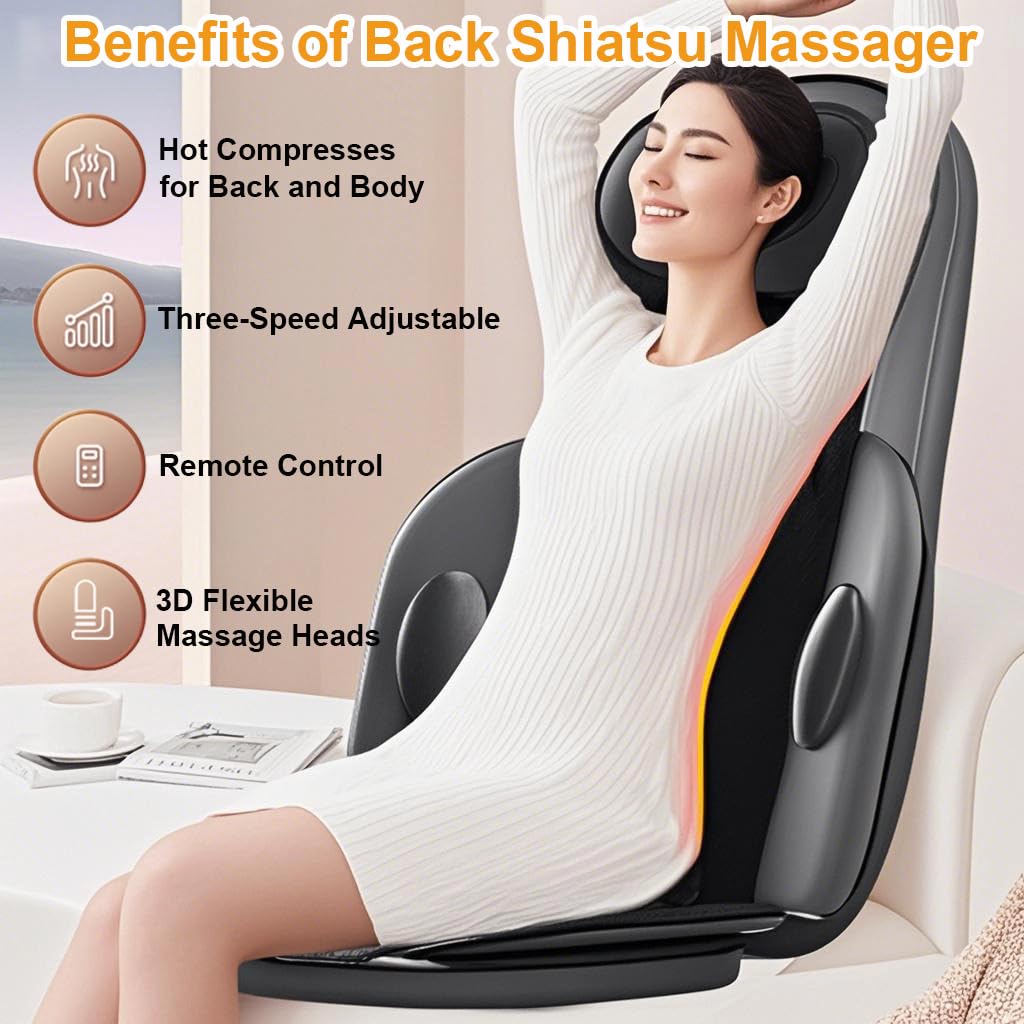 Shiatsu Back Massager with Heat H76863