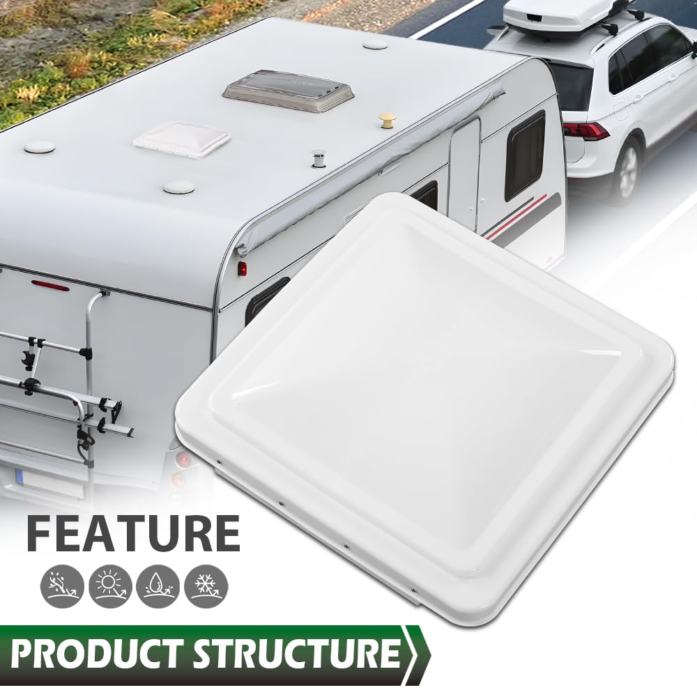 White 14" x 14" Roof Vent Cover J357900