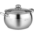 6.5 Quart Stainless Steel Stock Pot with Glass Lid F16282