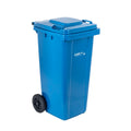 32 gal Blue Plastic Wheeled Trash Can N532859