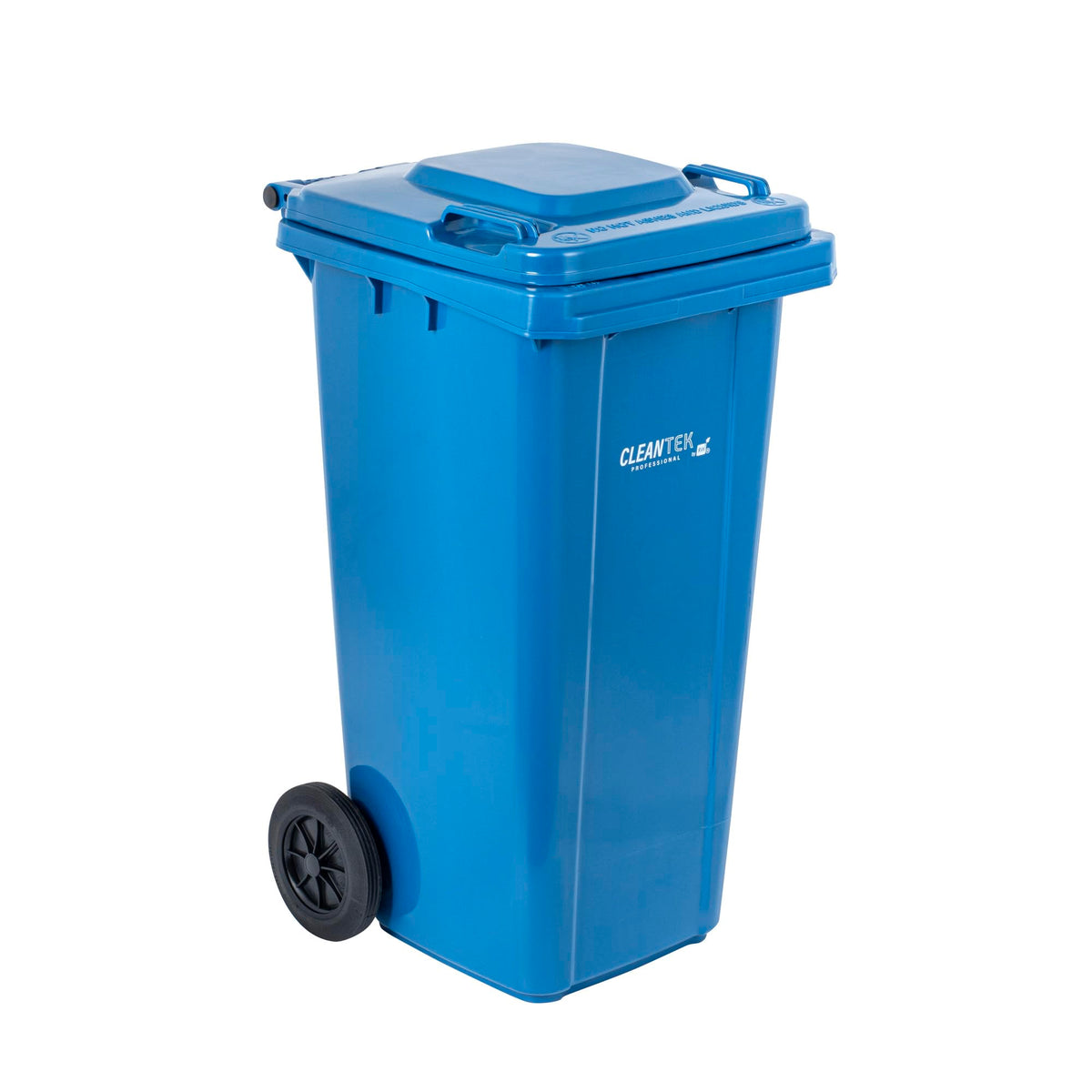 32 gal Blue Plastic Wheeled Trash Can N532859