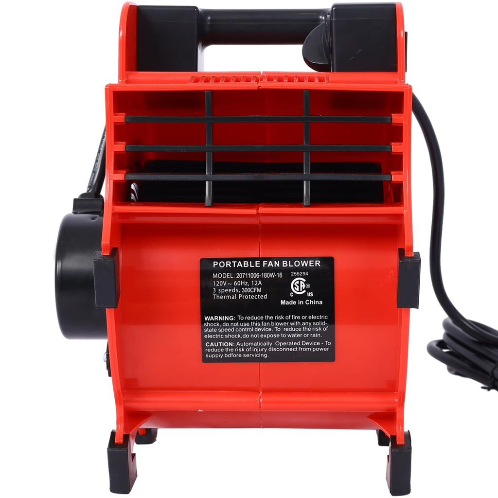 Heavy-Duty Portable Air Mover with Handle Red K406