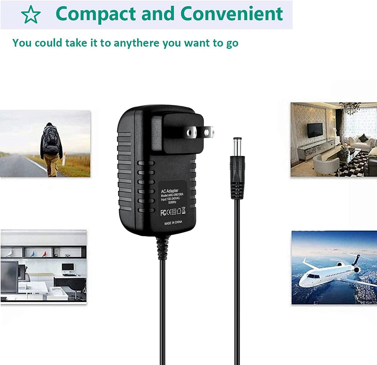 AC DC Adapter Power Supply Cord Wall Charger T41330