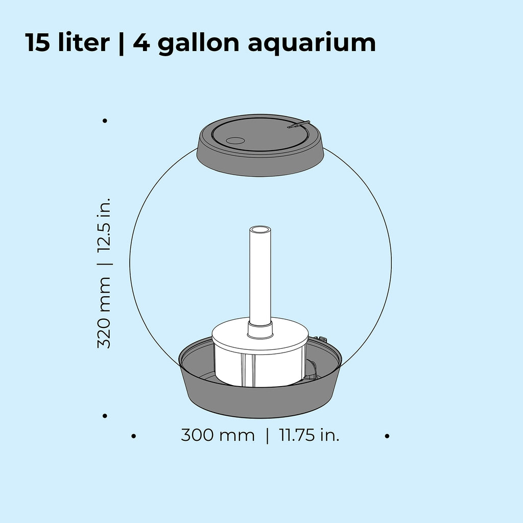 15 Acrylic Aquarium with White LED Lights D1982