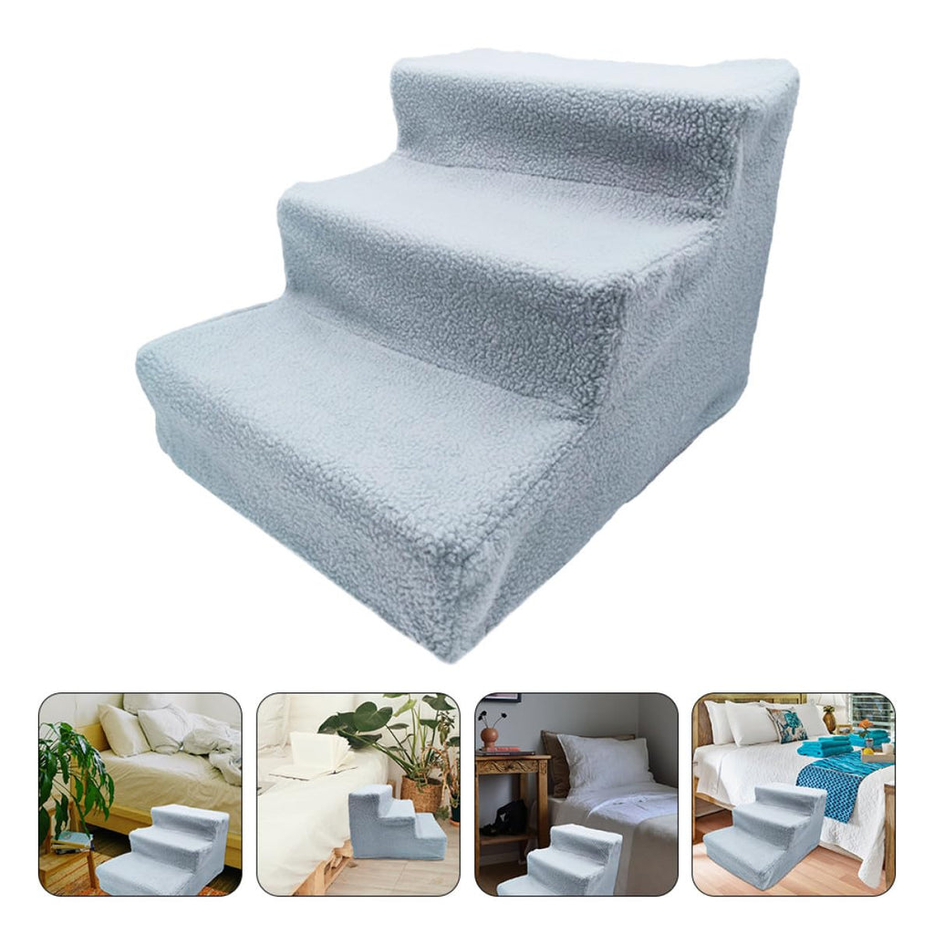 Non-Slip Gray Pet Ladder and Dog Steps B1344