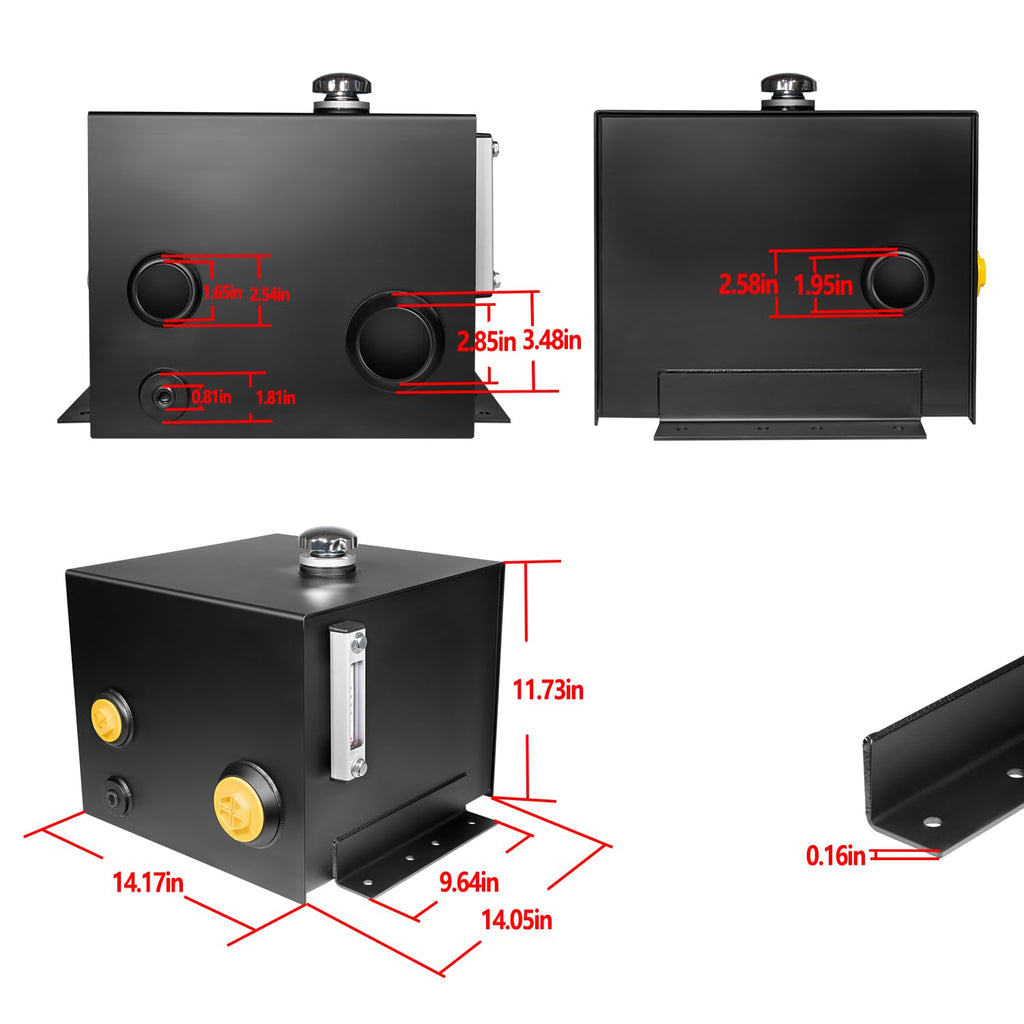 7 Gallon Hydraulic Fluid Reservoir Oil Tank N9300