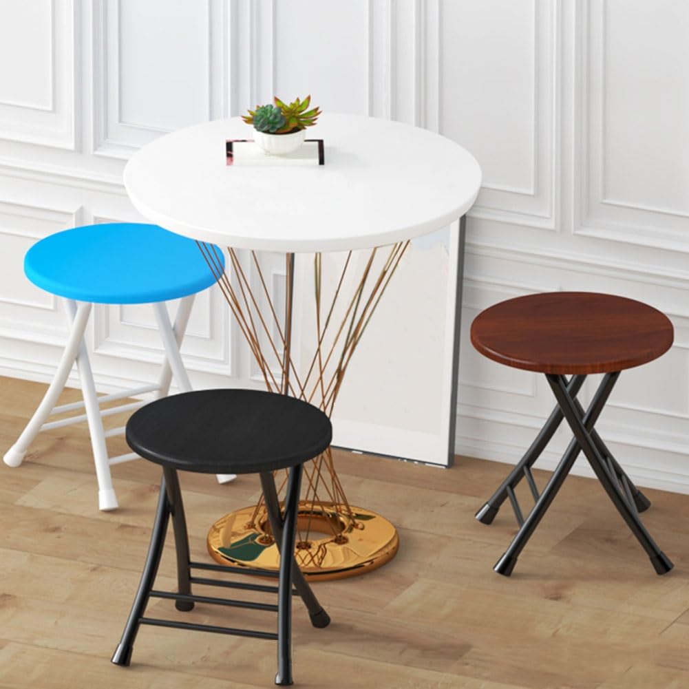 18 Inch Black Foldable Stool 220lbs Capacity B7104