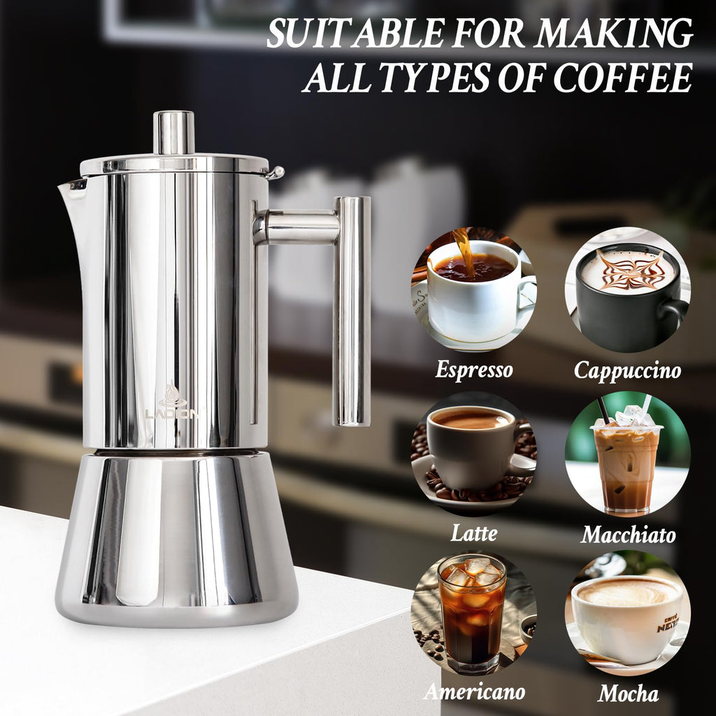6 Cup Stainless Steel Stovetop Espresso Maker N87847