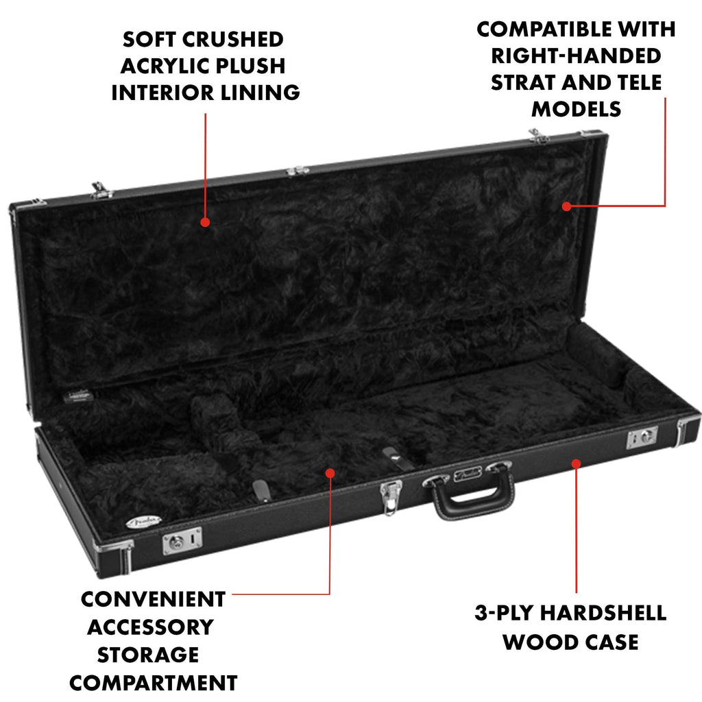Black Wood Guitar Case G6458