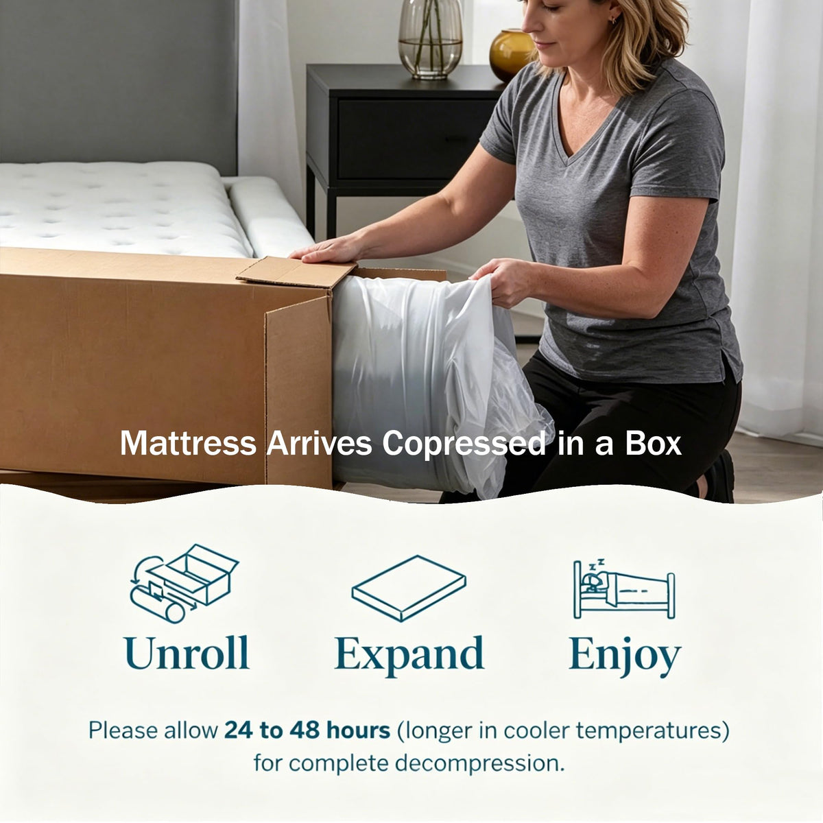 Queen 12 Inch Memory Foam Hybrid Pocket Spring Medium Firm Mattress N6607