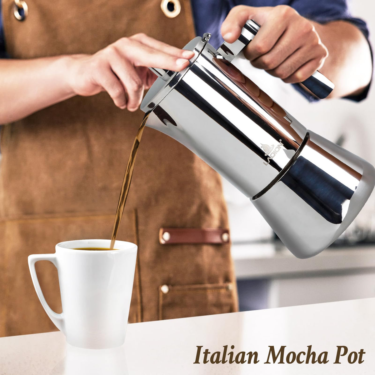 6 Cup Stainless Steel Stovetop Espresso Maker N87847