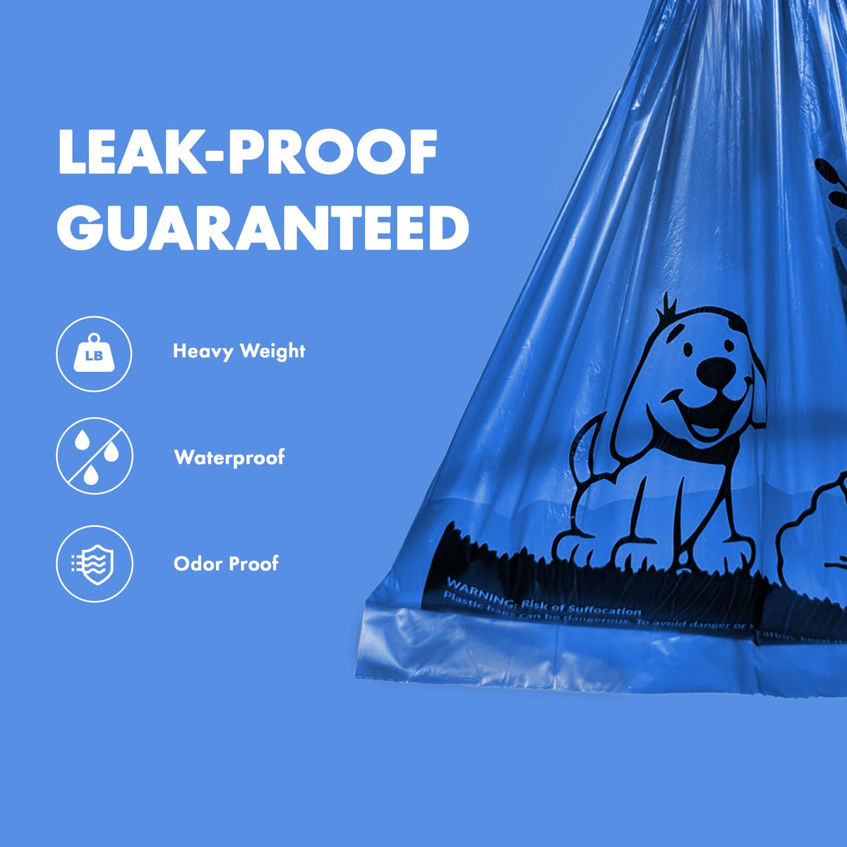 1000 Count Dog Poop Waste Bags with Dispenser J91872