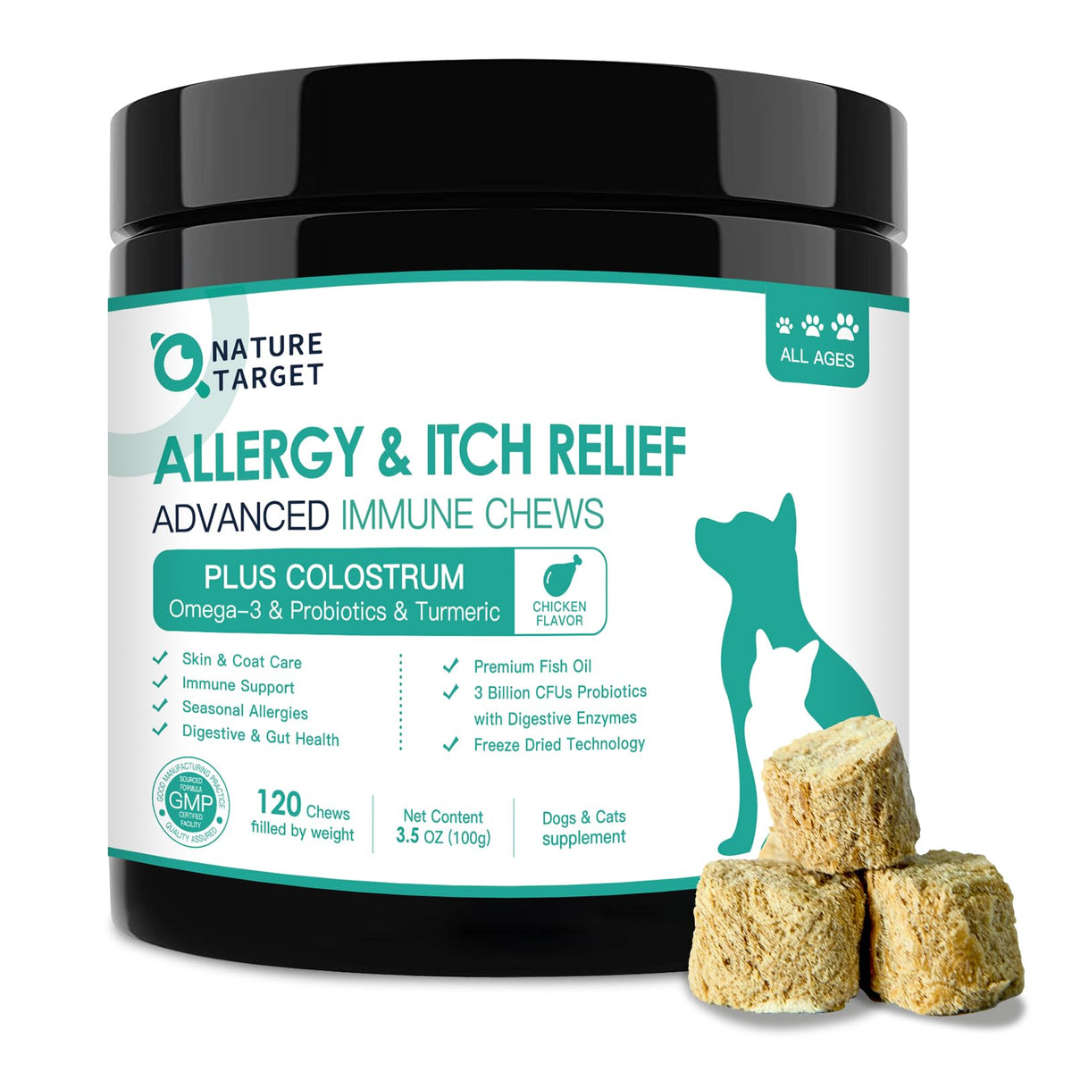 Dog Allergy Chews Real Chicken Freeze-Dried W7179