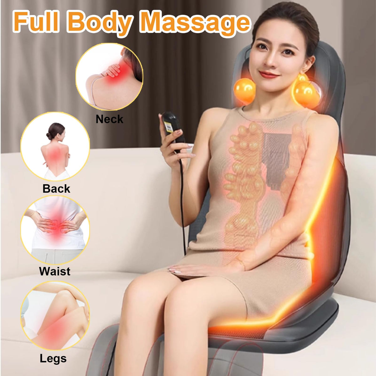 Shiatsu Back Massager with Heat H76863